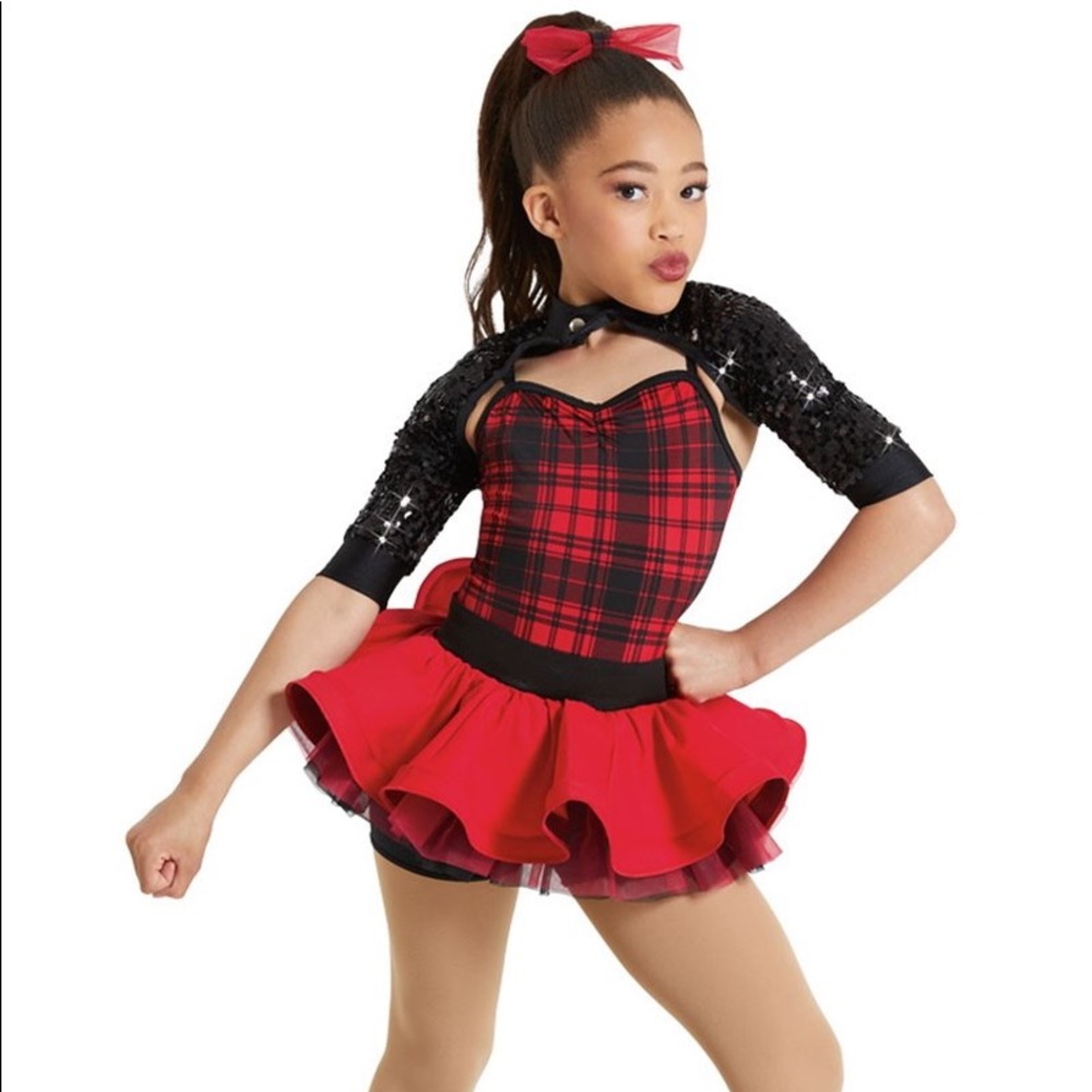 NWT 2pc Red Plaid Dress & Jacket Costume